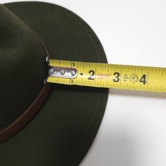 Duluth Trading Wool Felt Crusher Hat Medium Leather Band USA Made Green Fedora - Picture 9 of 14